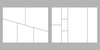 minimaliste géométrique photo Cadre disposition pour photo albums, mariage photo. 8,5 à 11 dans proportion vecteur