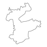 mellieha district carte, administratif division de Malte. illustration. vecteur