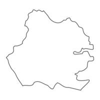 district 3 carte, administratif division de Malte. illustration. vecteur