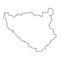occidental district carte, administratif division de Malte. illustration. vecteur
