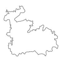 nord district carte, administratif division de Malte. illustration. vecteur