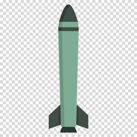 gris missile, ogive, intercontinental combat missile, militaire conception, plat conception, Facile image, dessin animé style. armes de Masse destruction concept. ligne icône pour affaires et La publicité vecteur