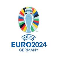 uefa euro 2024 Allemagne logo sur transparent Contexte vecteur