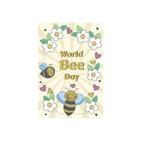 illustration de monde abeille journée vecteur