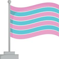 transsexuel fierté drapeau isolé sur blanc Contexte illustration vecteur