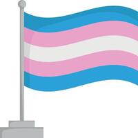 transgenres fierté drapeau isolé sur blanc Contexte illustration vecteur