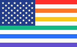 affiche de arc en ciel uni États de Amérique drapeau vecteur