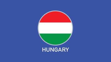 Hongrie drapeau emblème équipes européen nations 2024 abstrait des pays européen Allemagne Football symbole logo conception illustration vecteur