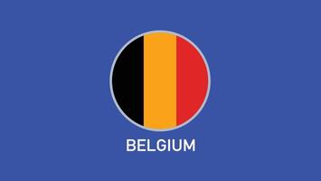 Belgique drapeau emblème équipes européen nations 2024 abstrait des pays européen Allemagne Football symbole logo conception illustration vecteur