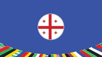 Géorgie emblème drapeau européen nations 2024 équipes des pays européen Allemagne Football symbole logo conception illustration vecteur