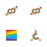 Vector illustration du modèle de symbole de logo lgbt - vector