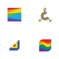 Vector illustration du modèle de symbole de logo lgbt - vector