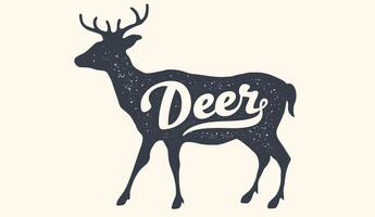 cerf. caractères, typographie vecteur