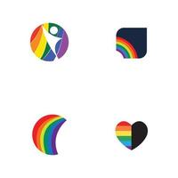 Vector illustration du modèle de symbole de logo lgbt - vector