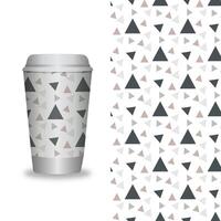 prendre une façon café emballage modèles et conception éléments pour café magasins - papier carton tasse avec sans couture motifs. vecteur