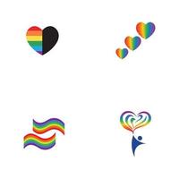 Vector illustration du modèle de symbole de logo lgbt - vector