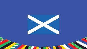 Écosse drapeau symbole européen nations 2024 équipes des pays européen Allemagne Football logo conception illustration vecteur