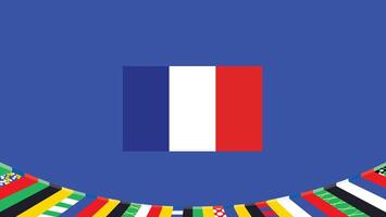 France drapeau symbole européen nations 2024 équipes des pays européen Allemagne Football logo conception illustration vecteur