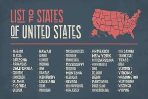 liste de États de uni États de Amérique vecteur