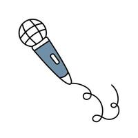 microphone. illustration dans griffonnage style. vecteur