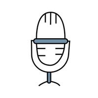 microphone. illustration dans griffonnage style. vecteur