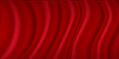 3d illustration de rouge draperie soie en tissu luxe Contexte. 3d soie texture chiffon. vecteur