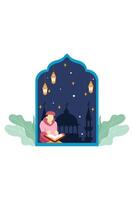 Ramadan kareem plat illustration conception vecteur