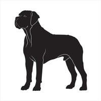 plat illustration de chien silhouette vecteur