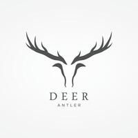 cerf bois et ancien cerf tête logo modèle design.logo pour insigne, cerf chasseur, aventure et faune. vecteur