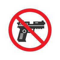 pistolet ne pas permis signe. illustration. vecteur