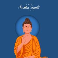 Bouddha purnima, Bouddha jayanti, content vesak journée social médias affiche vecteur