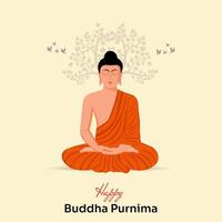 Bouddha purnima, Bouddha jayanti, content vesak journée social médias affiche vecteur