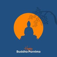 Bouddha purnima, Bouddha jayanti, content vesak journée social médias affiche vecteur