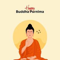 Bouddha purnima, Bouddha jayanti, content vesak journée social médias affiche vecteur