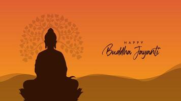 Bouddha purnima, Bouddha jayanti, content vesak journée social médias affiche vecteur