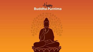 Bouddha purnima, Bouddha jayanti, content vesak journée social médias affiche vecteur