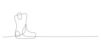 un ligne de bottes sur une blanc Contexte. chaussure, une Vêtements accessoire pour une personne. graphique vecteur
