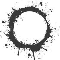 silhouette cercle café tache noir Couleur seulement vecteur