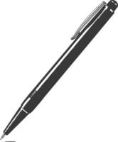 silhouette stylo personnel papeterie noir Couleur seulement vecteur