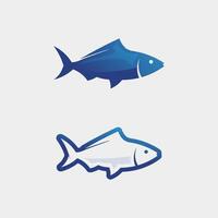 poisson et pêche logo aquatique conception animal illustration vecteur