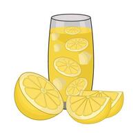 illustration de citron jus vecteur