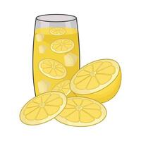 illustration de citron jus vecteur