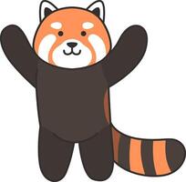 illustration de panda rouge vecteur