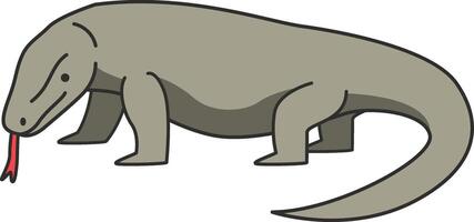illustration de dragon de Komodo vecteur