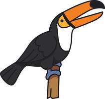 illustration de toucan mignon vecteur