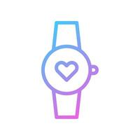 montre intelligente l'amour icône pente bleu violet Valentin illustration vecteur