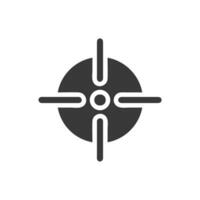 cible icône solide gris militaire illustration vecteur
