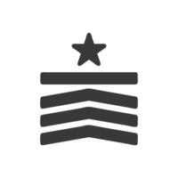 badge icône solide gris militaire illustration vecteur