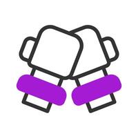 icône bichromie violet noir sport symbole illustration. vecteur