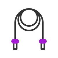 sauter corde icône bichromie violet noir sport symbole illustration. vecteur